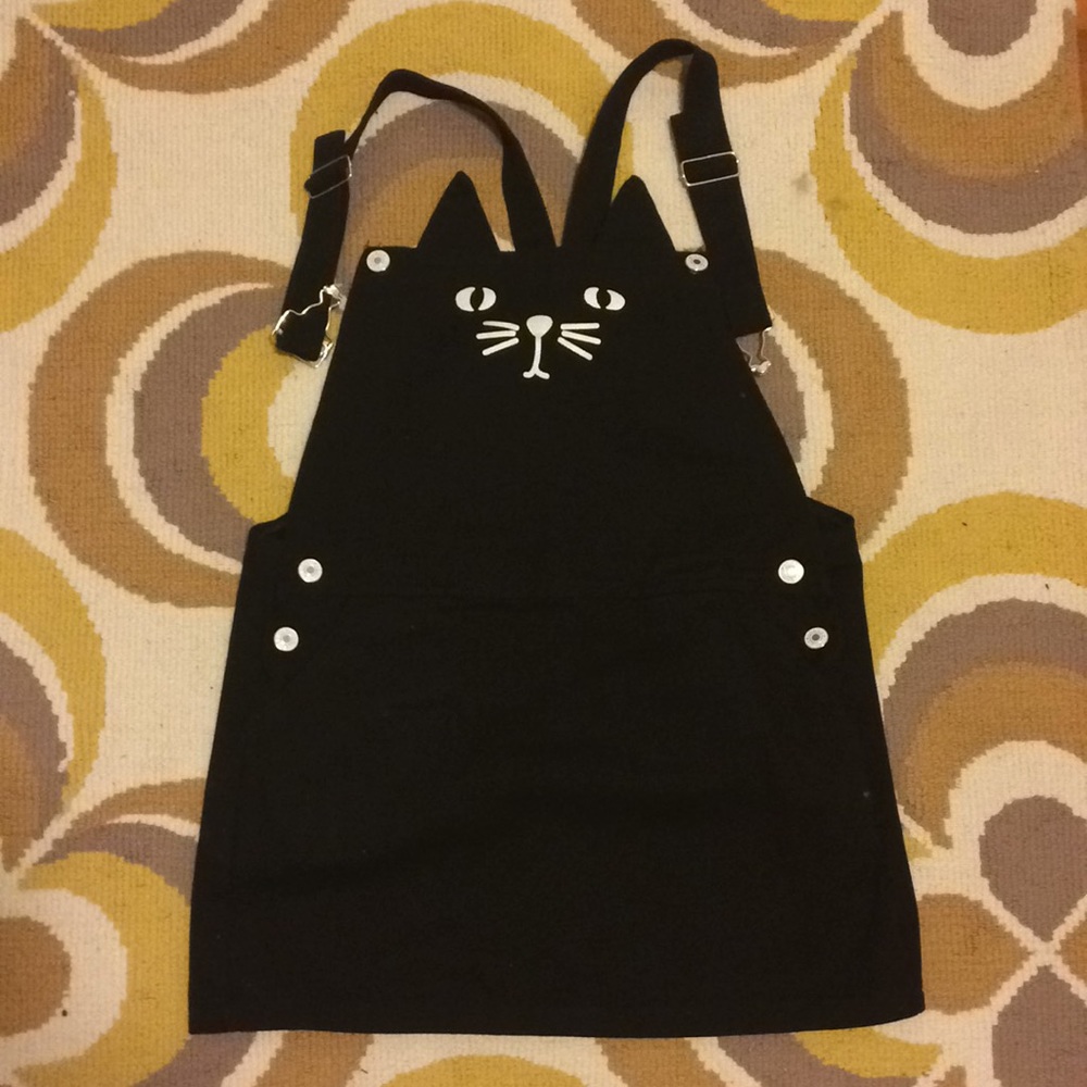 Black Cat Overall Jumper Dress